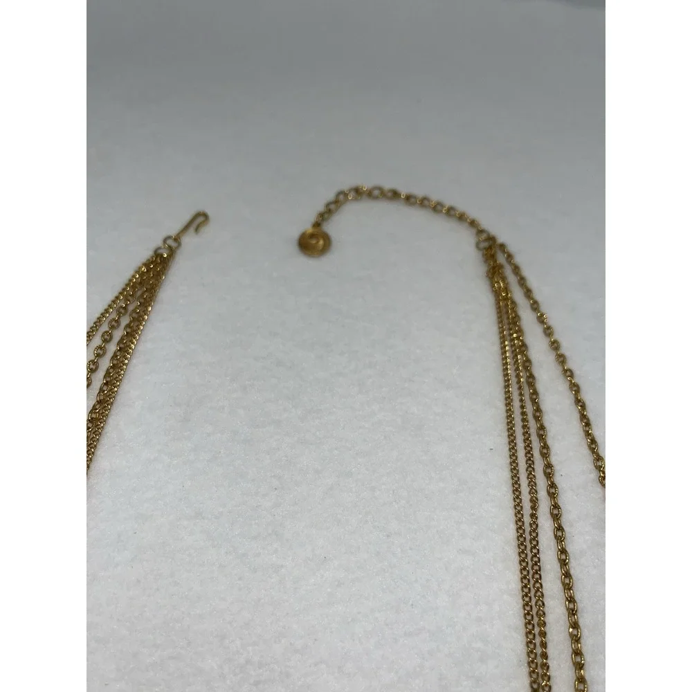 Asian Inspired 4 Strand Necklace With‎ Tassel 16